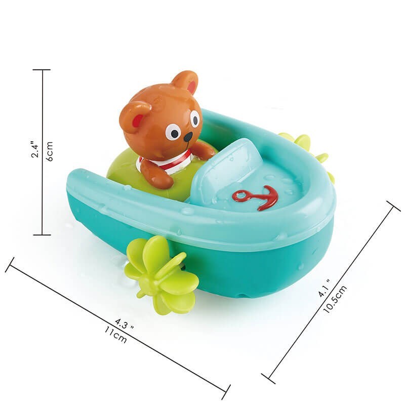 Hape Çek Bırak Tekne ve Ayıcık - Banyo Oyuncağı 