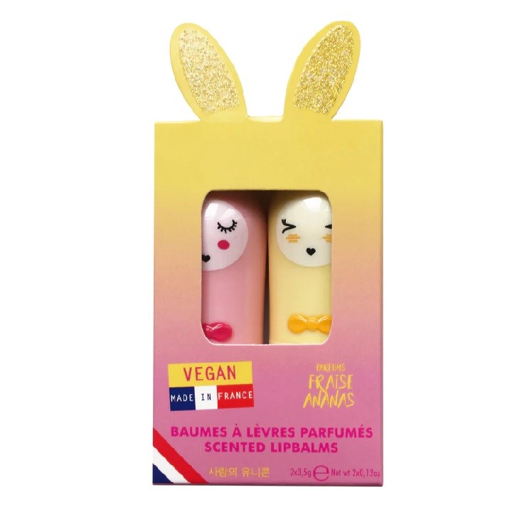 Inuwet Dudak Koruyucu Lip Balm Houx Ananas Fraise 2'li Set 