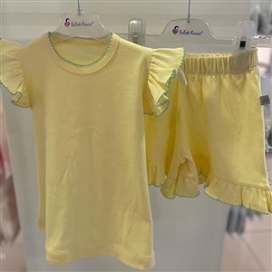 Mayys Baby Fırfırlı İşlemeli Şortlu Pijama Takımı