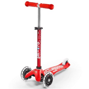 Micro Mini Deluxe Led 3 Tekerlekli Scooter Red