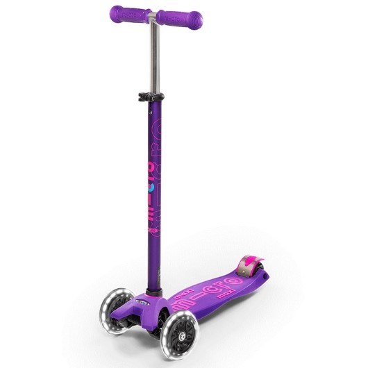 Micro Maxi Micro Deluxe LED 3 Tekerlekli Scooter Mor 