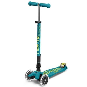 Micro Maxi Micro Deluxe LED Katlanabilir 3 Tekerlekli Scooter Petrol Yeşili