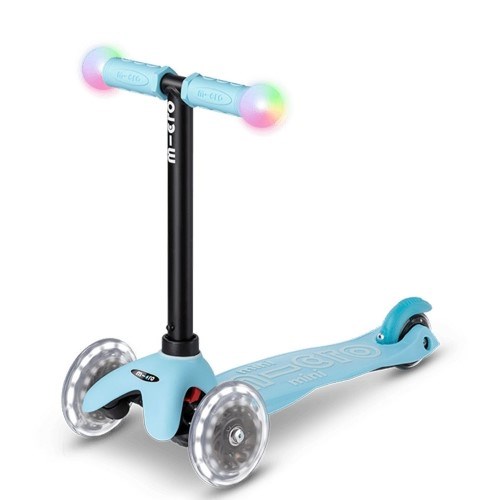 Micro Mini2 Grow Deluxe Magic 3 Tekerlekli Scooter LED Mavi 
