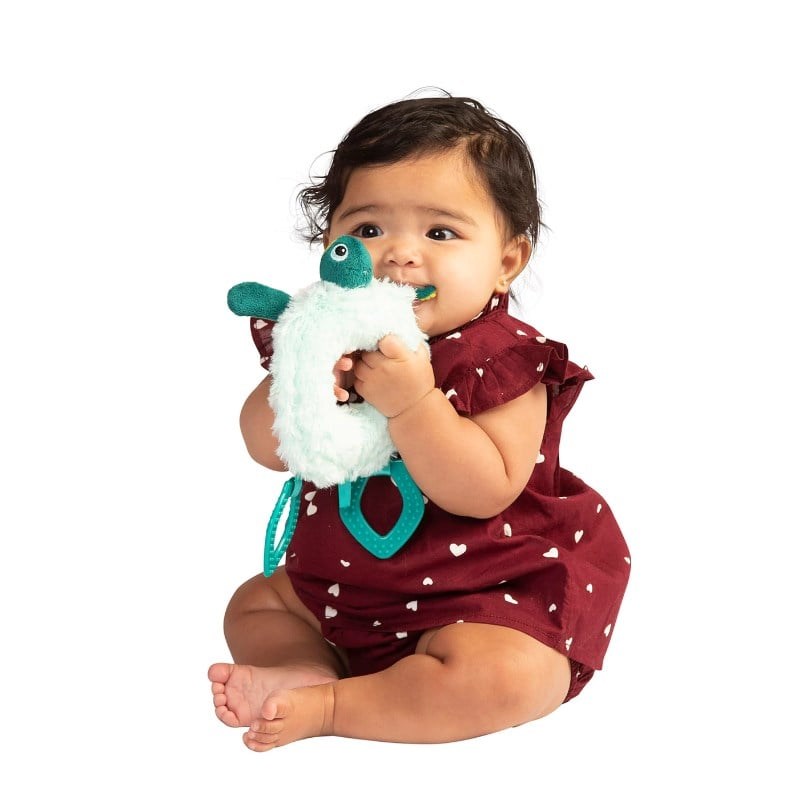 Manhattan Toy Diş Kaşıyıcı ve Çıngırak - Theo Kaplumbağa Orjinal
