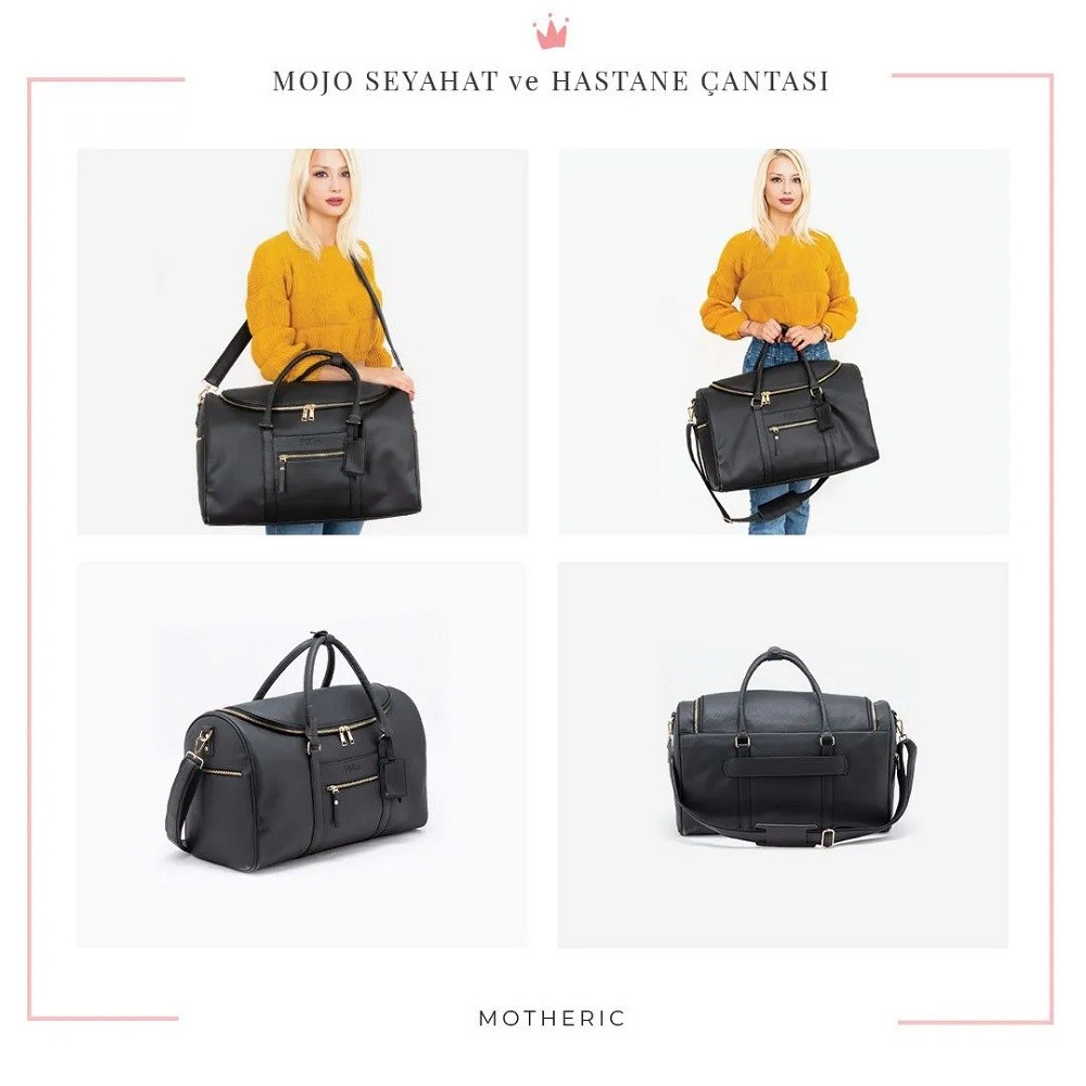 Motheric Mojo Seyahat ve Hastane Çantası Siyah