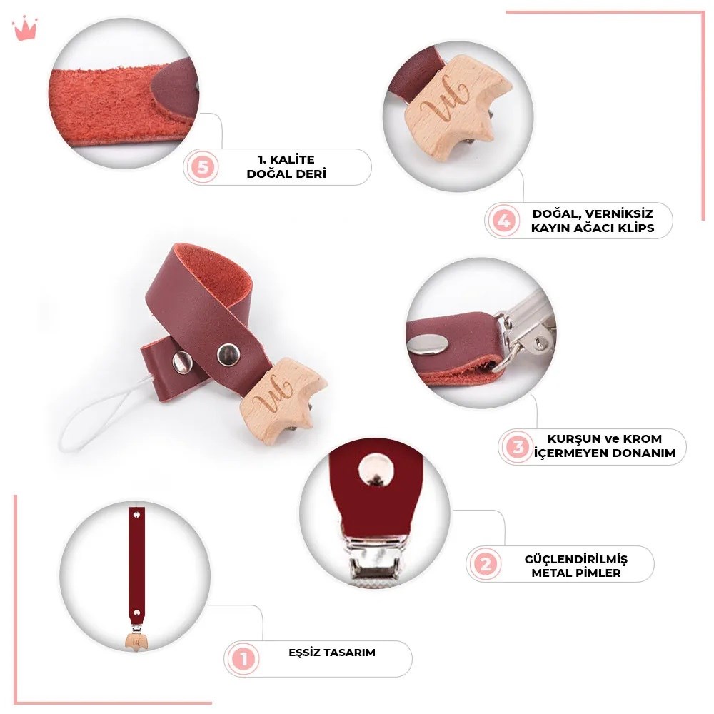 Motheric Paciclip Emzik Askısı Bordo