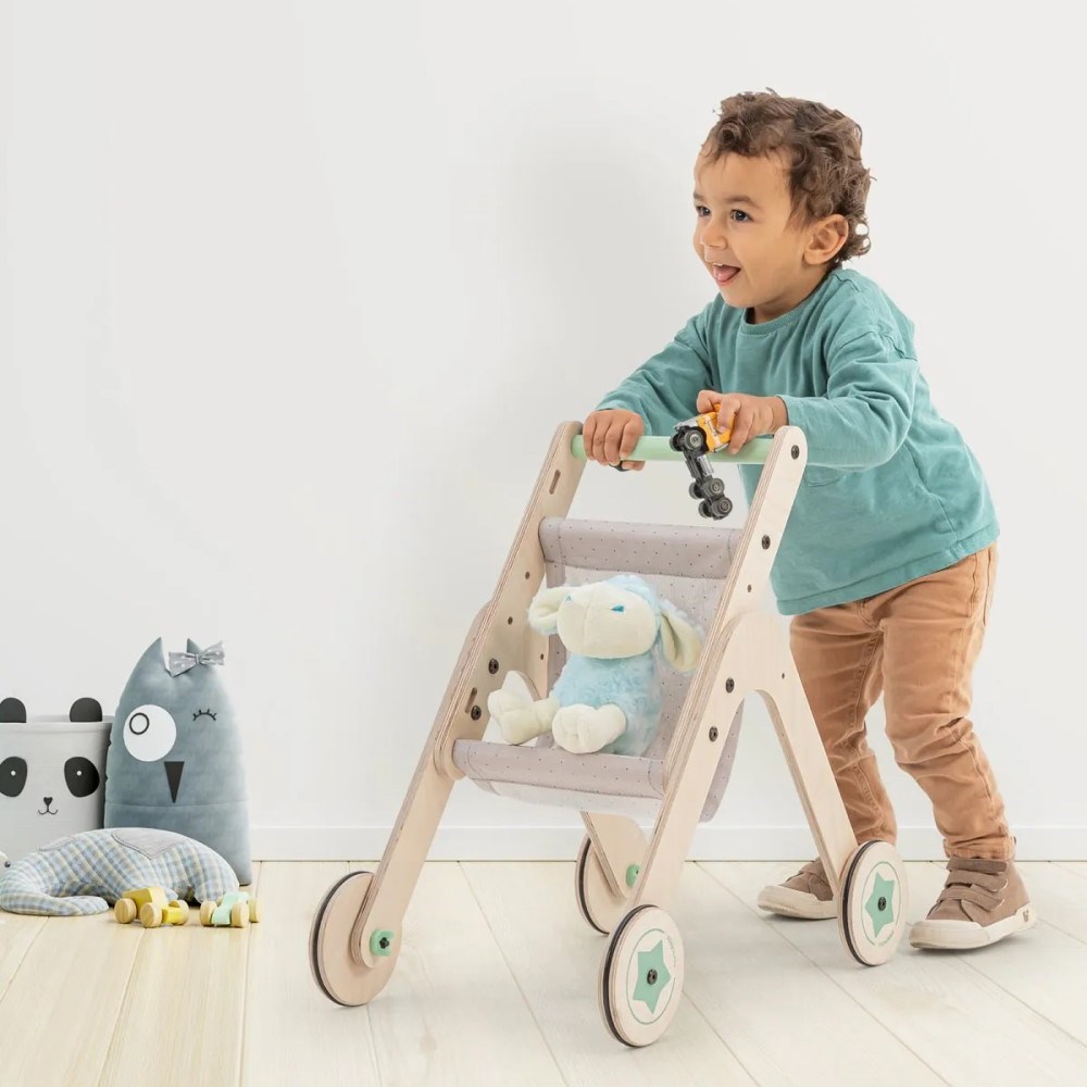 Mamatoyz Trio Stroller İlk Adım Yürüteç & Oyuncak Bebek Arabası 