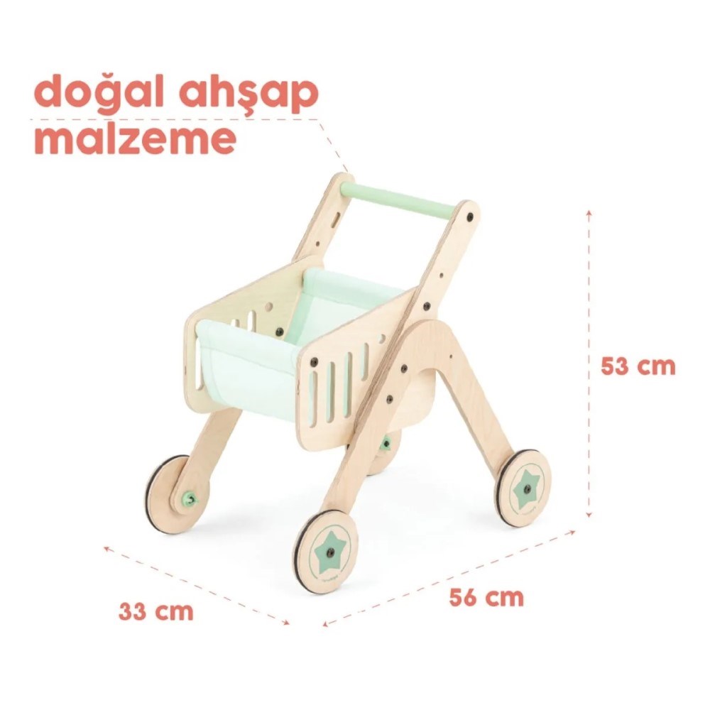Mamatoyz Trio Shopper Yürüteç & Oyuncak Avm Arabası 