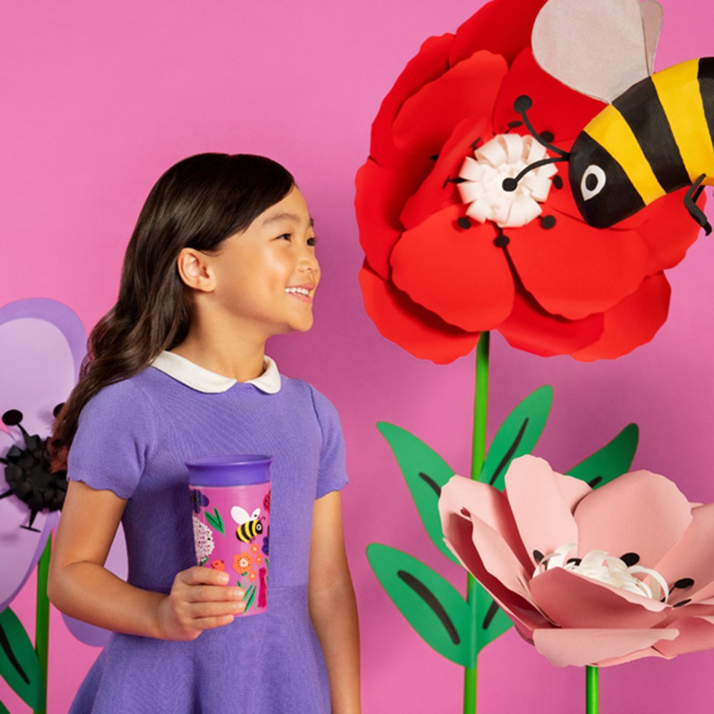 Munchkin Mucize 360° Wildlove Alıştırma Bardağı 12 ay+ 266 ml Lemur&Arı İkili Set 
