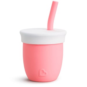 Munchkin Silikon Pipetli Eğitim Bardağı 6ay+ Mercan 118 ml