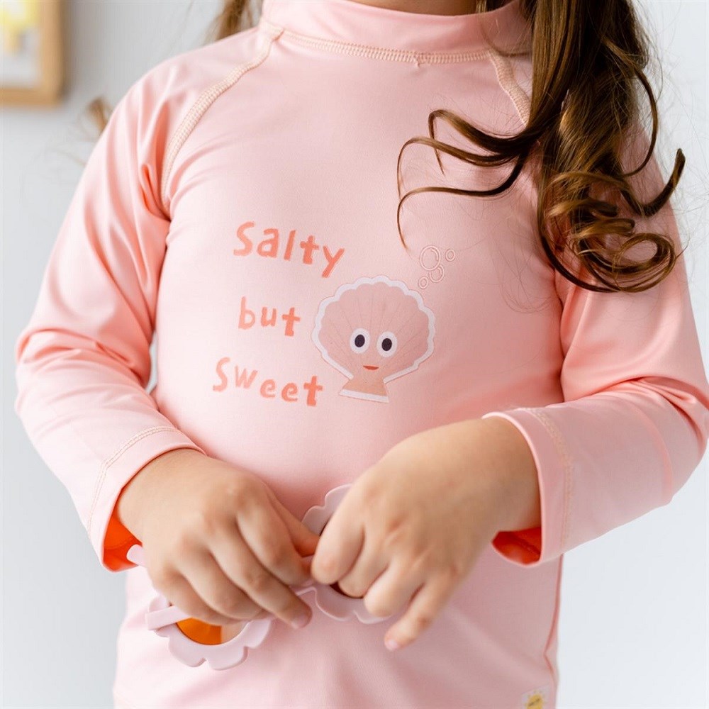 Mama Yoyo UV Korumalı Uzun Kollu Mayo Seti Shell Pembe