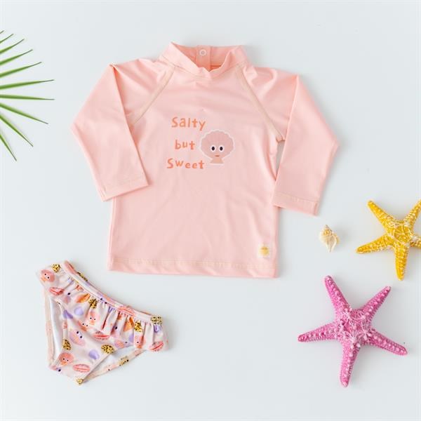 Mama Yoyo UV Korumalı Uzun Kollu Mayo Seti Shell Pembe