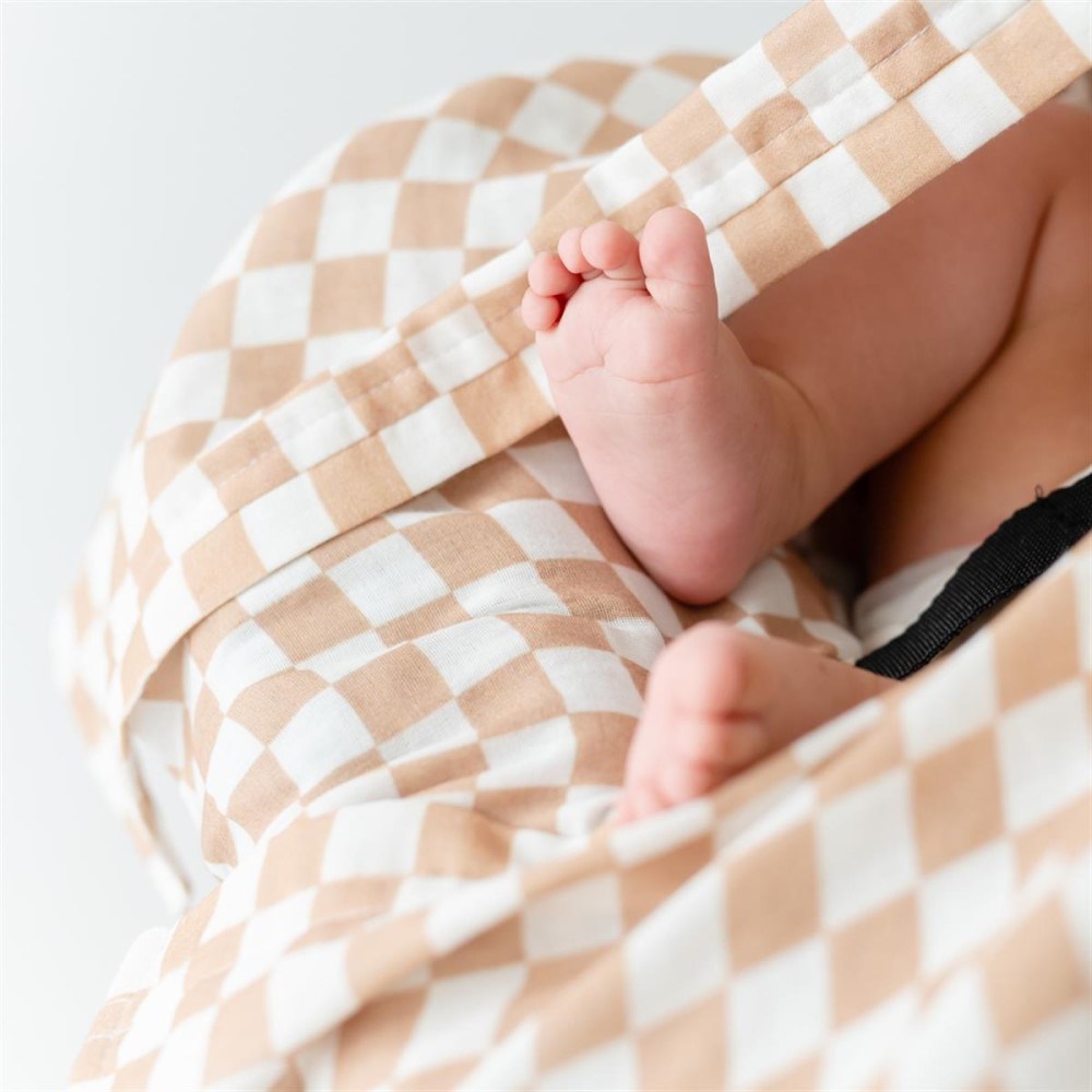 Mama Yoyo Bebek Müslin Puset Örtüsü - Kahve Dama 