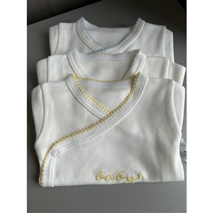 Mayys Baby Organik Unisex Uzun Kollu Zarf Zıbın 3'lü Set