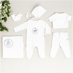 Mayys Baby Bebek Royal Atlı Karınca Nakışlı 7'li Hastane Çıkış Seti