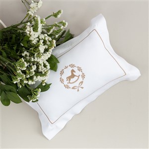 Mayys Baby Tığ İşi Çelenkli At Nakışlı Yastık