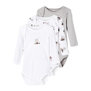 Name It Erkek Bebek Organik Uzun Kol Body 3'lü Set
