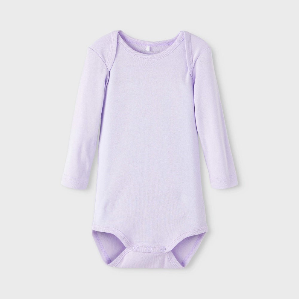 Name It Kız Bebek Organik Penye Uzun Kol Body 3'lü Mor