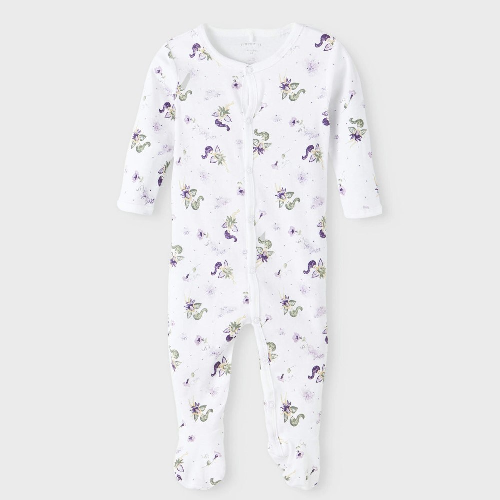 Name It Kız Bebek Organik Penye Patikli Tulum 2'li Mor
