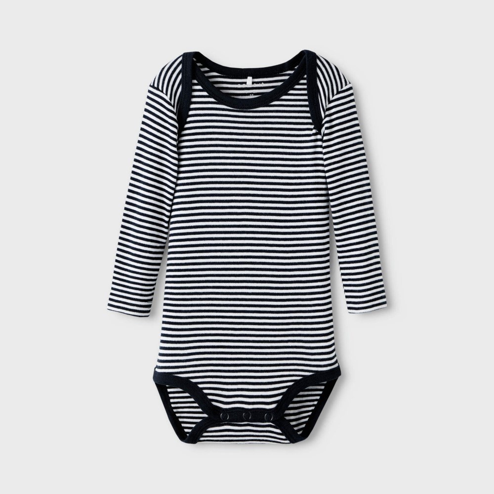 Name It Bebek Organik Uzun Kol Body 3'lü Set Koyu Mavi