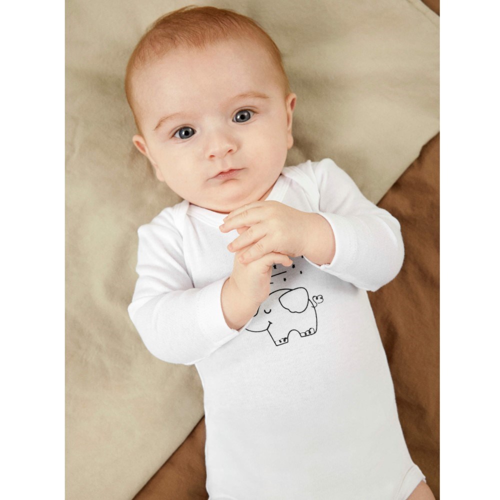 Name It Bebek Organik Uzun Kol Body 3'lü Set Koyu Mavi