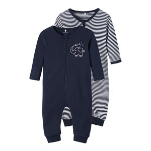 Name It Bebek Organik Penye Patiksiz Tulum 2'li Set