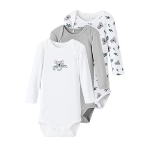 Name It Erkek Bebek Organik Uzun Kol Body 3'lü Set