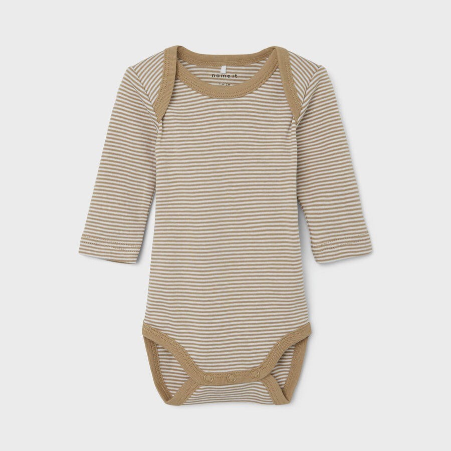 Name It Erkek Bebek Organik Uzun Kol Body 3'lü Set Krem