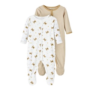 Name It Erkek Bebek Organik Penye Patikli Tulum 2'li Set