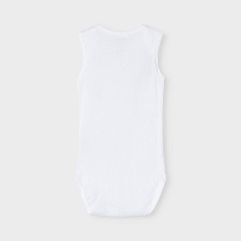 Name It Bebek Organik Penye Kolsuz Body 3'lü Beyaz