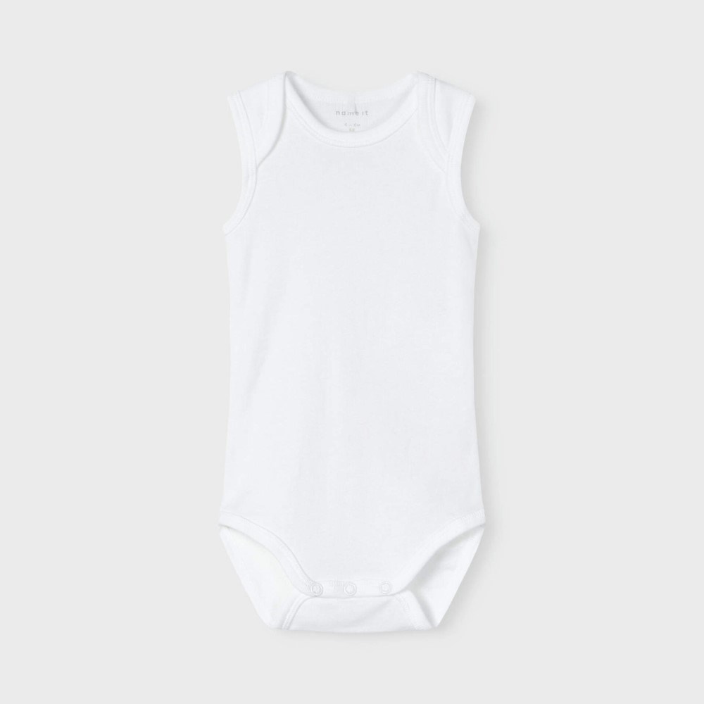 Name It Bebek Organik Penye Kolsuz Body 3'lü Beyaz