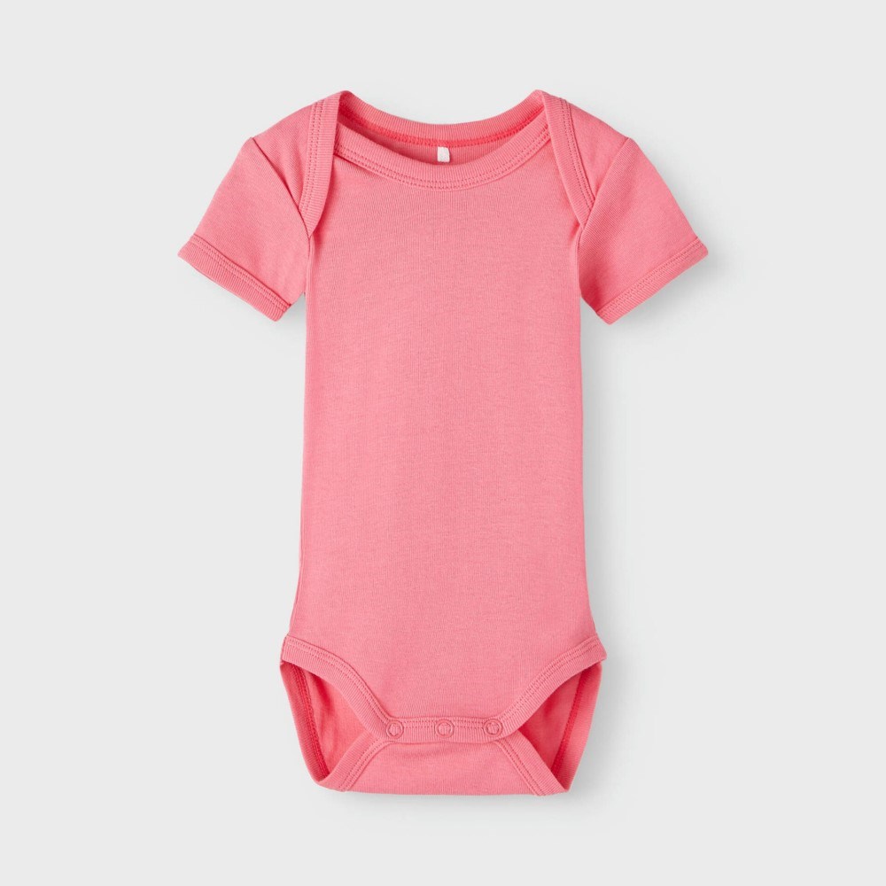 Name It Kız Bebek Organik Penye Kısa Kol Body 3'lü Pembe
