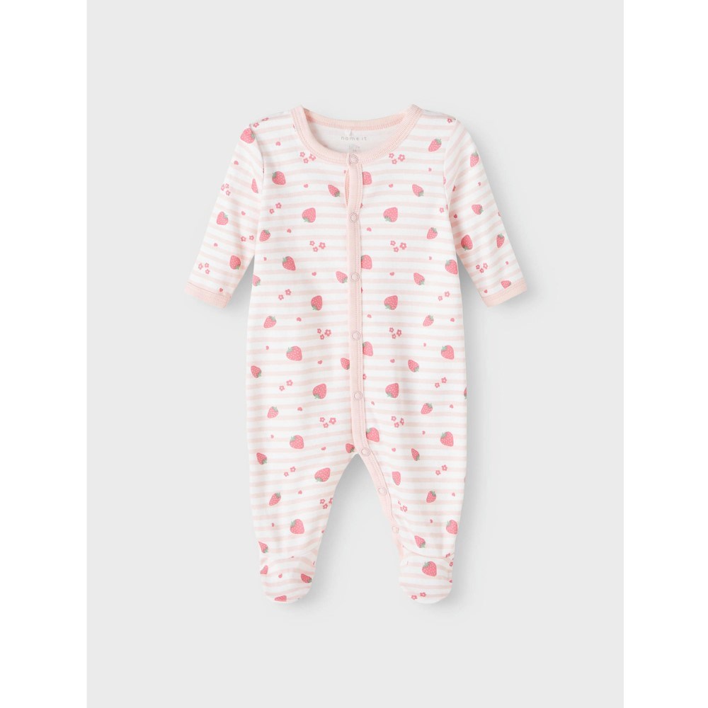 Name It Kız Bebek Organik Penye Patikli Tulum 2'li Set Pembe
