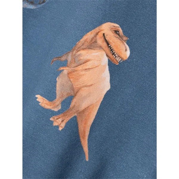 Name It Kışlık Erkek Çocuk Organik Sweat-shirt Dinozor Koyu Mavi
