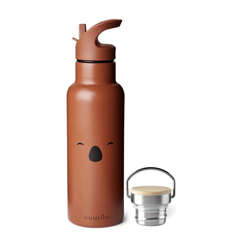 Nuuroo Pipetli Çelik Termos 500 ML-  Koala Caramel Cafe 