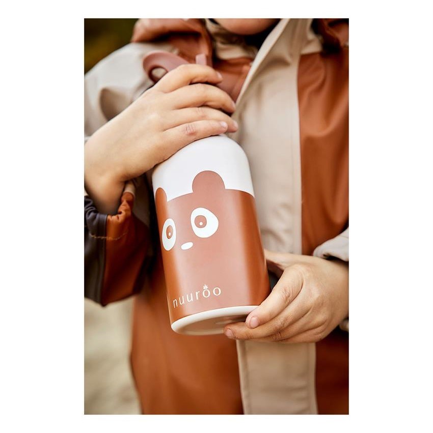 Nuuroo Pipetli Çelik Termos 350 ML- Caramel Cafe 