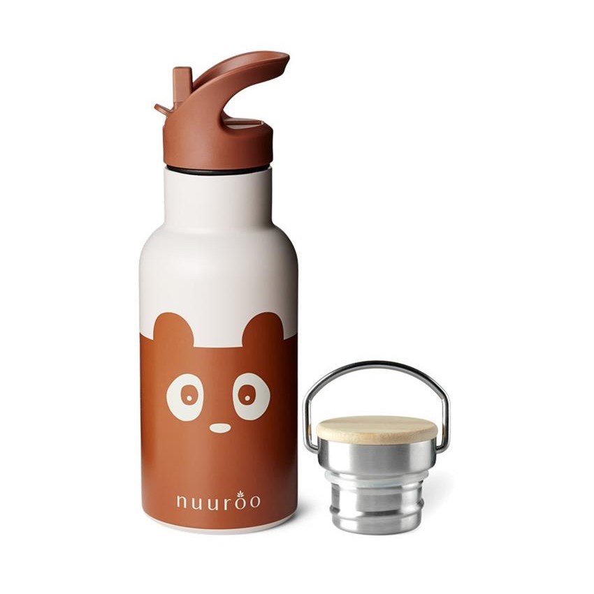 Nuuroo Pipetli Çelik Termos 350 ML- Caramel Cafe 