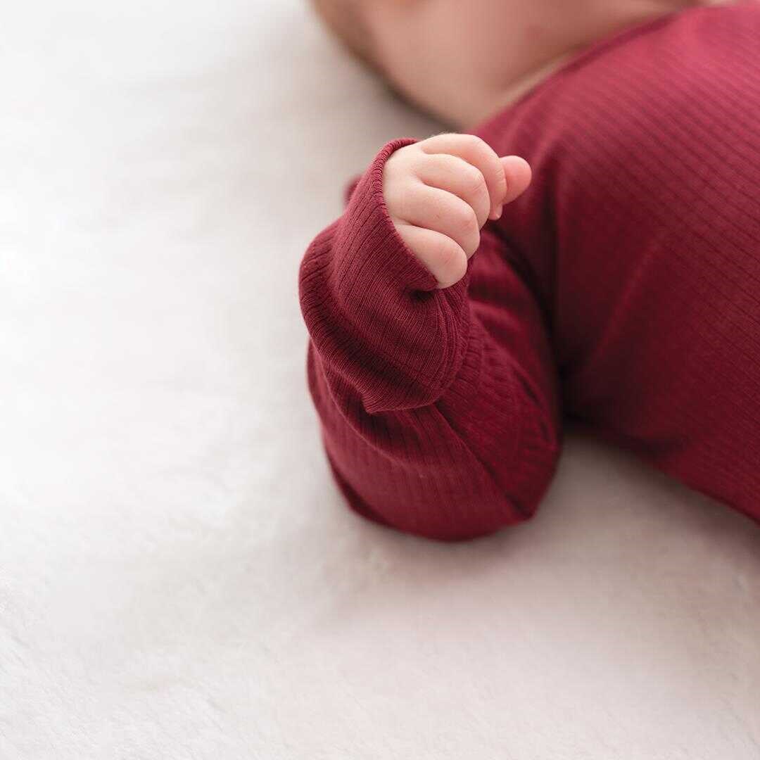 Owli CozyBlend Modal Bebek Zıbın Takım Bordo