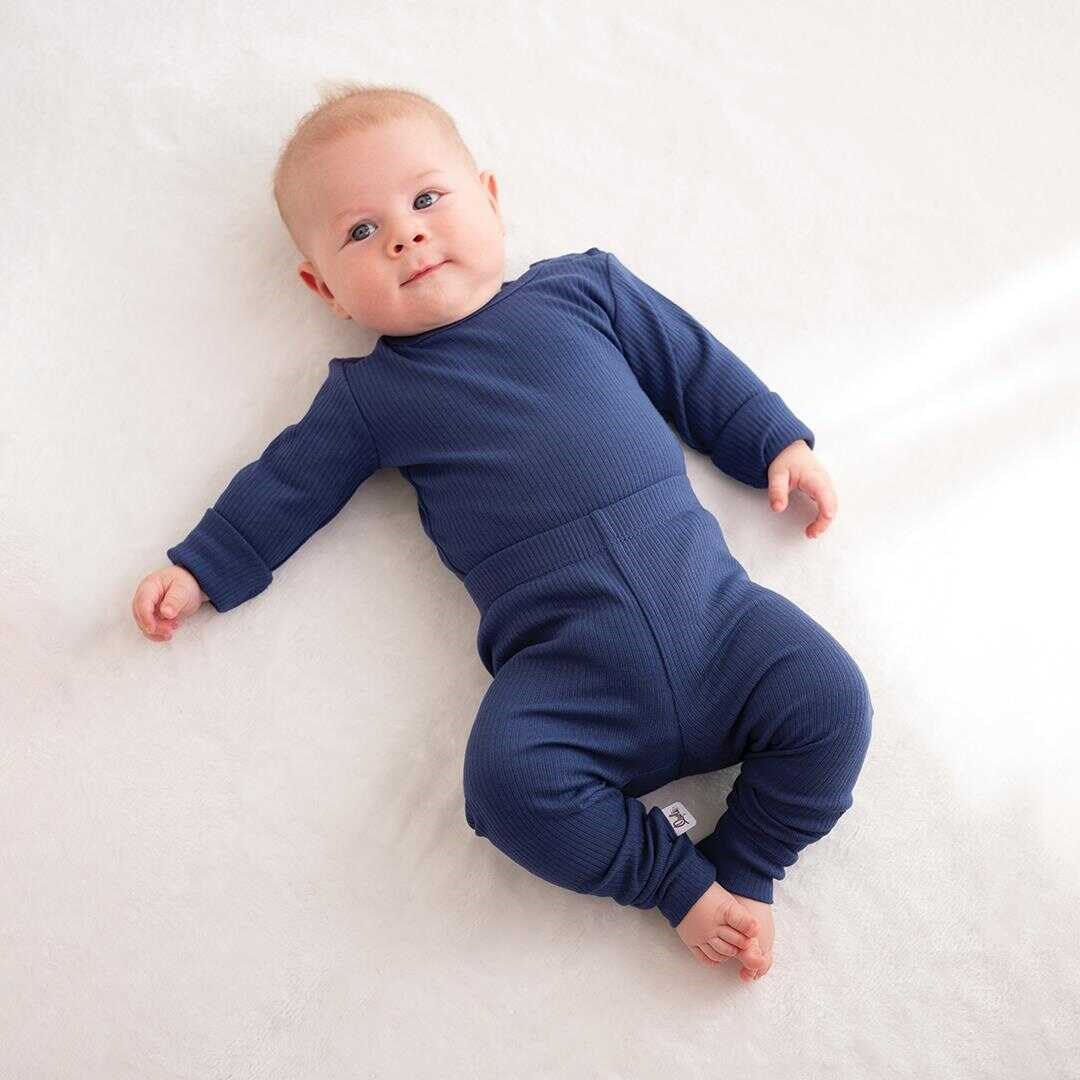 Owli CozyBlend Modal Bebek Zıbın Takım Mavi