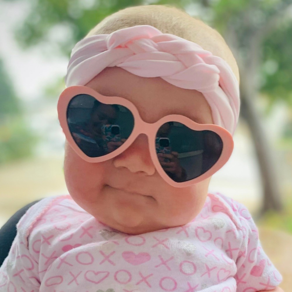 Ro-Sham-Bo Çocuk Güneş Gözlüğü 2-4 Yaş Heart Model Şeftali Rose Gold Lens 