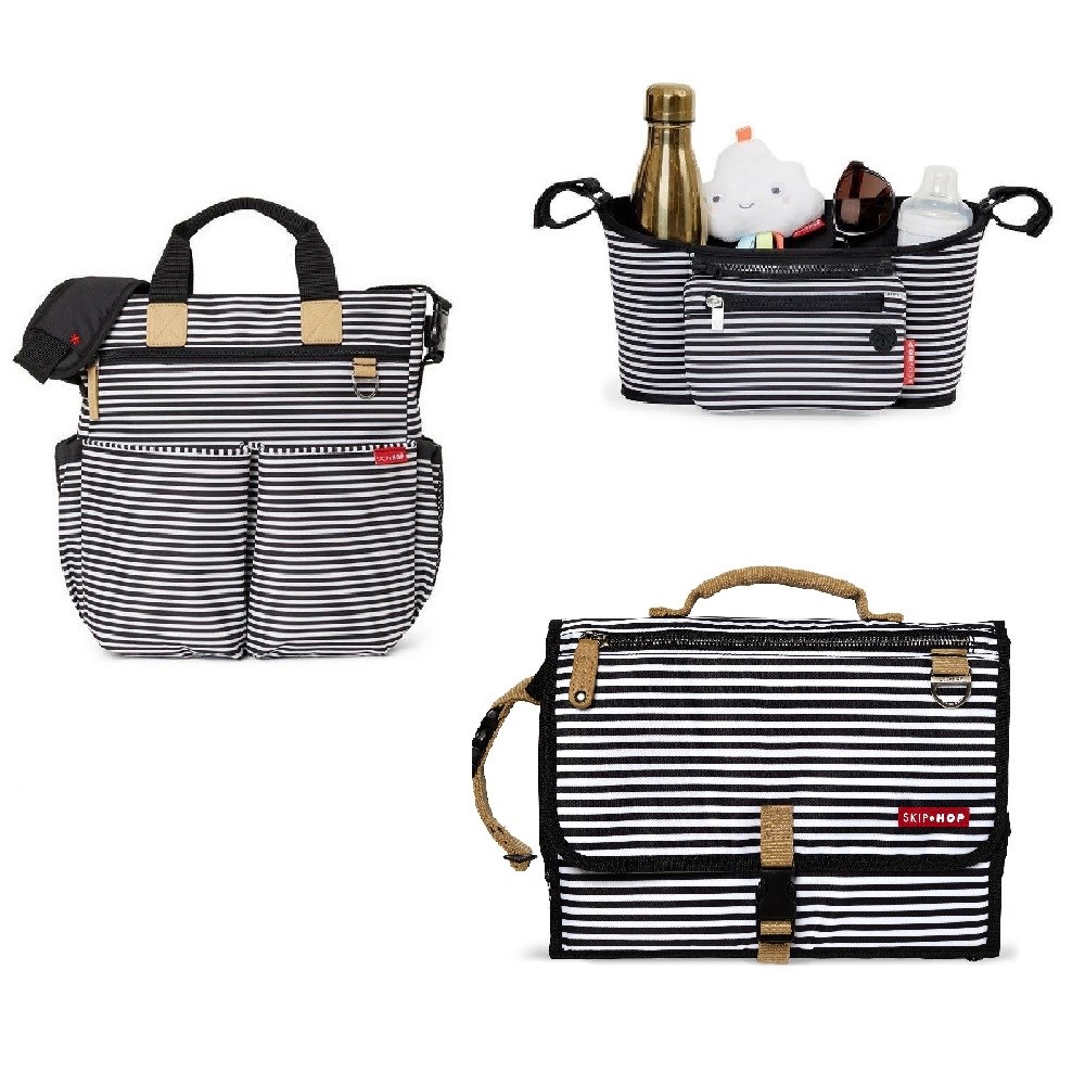  Skip Hop Duo Pronto Grab&Go Çizgili Çanta Set