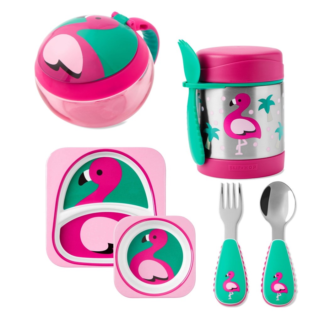 Skip Hop Zoo Beslenme Seti- Flamingo
