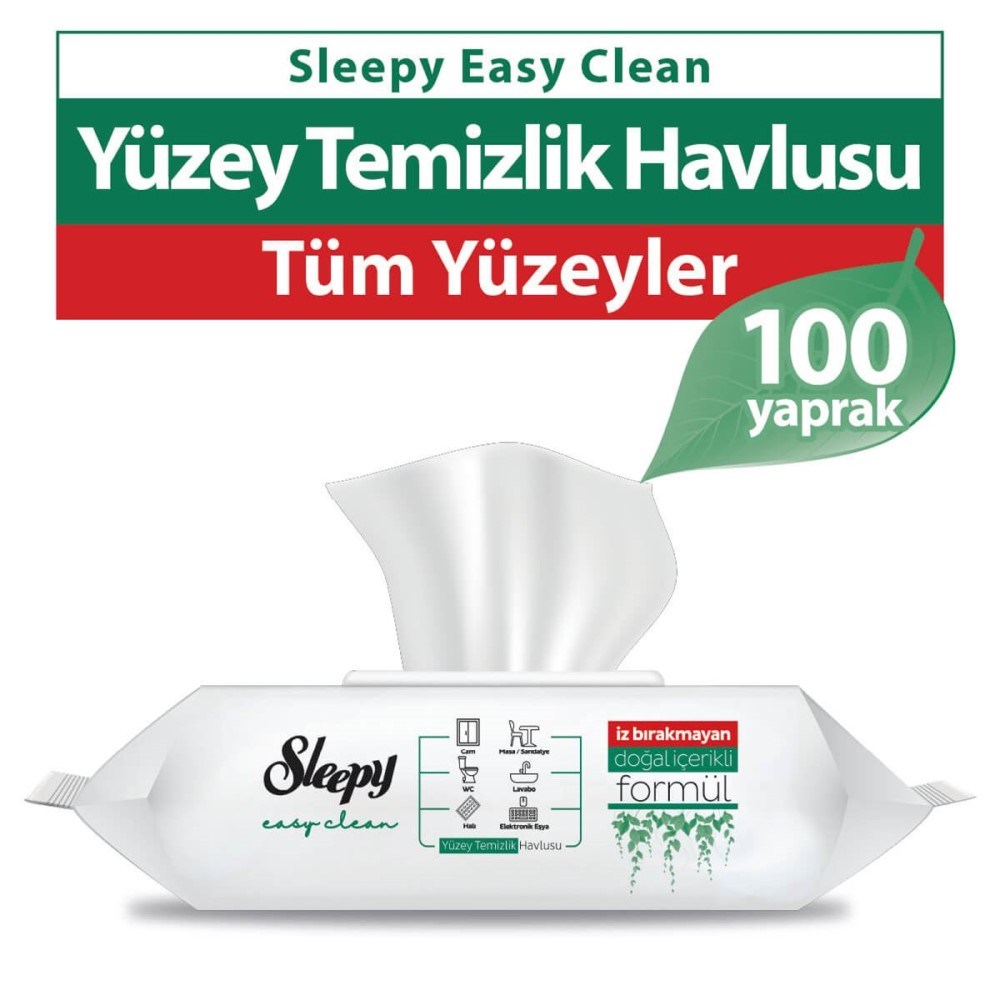 Sleepy Easy Clean Yüzey Temizlik Havlusu 100'lü 