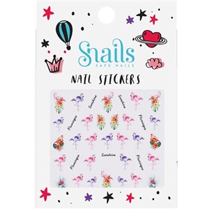 Snails Tırnak Sticker Seti - Flamingos