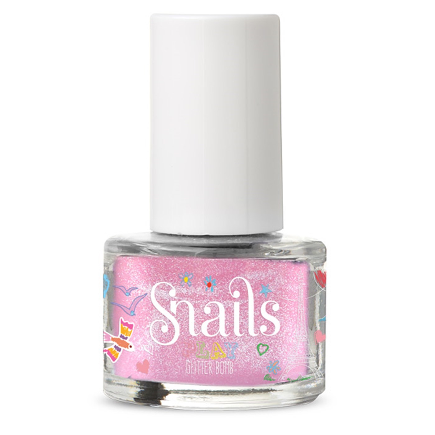 Snails Mini Su Bazlı Oje -  Glitter Bomb Pembe