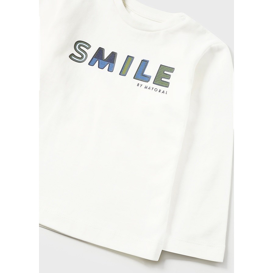 Mayoral Kışlık Erkek Bebek Uzun Kol T-shirt Beyaz