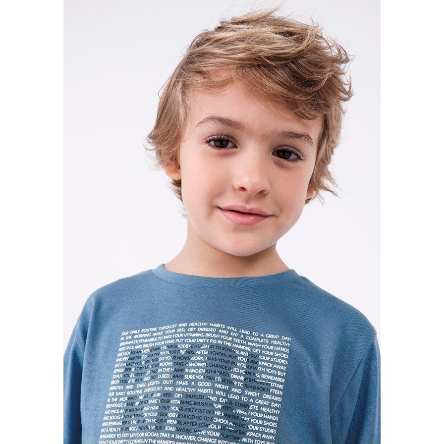 Mayoral Kışlık Erkek Basic Uzun Kol T-shirt Mavi