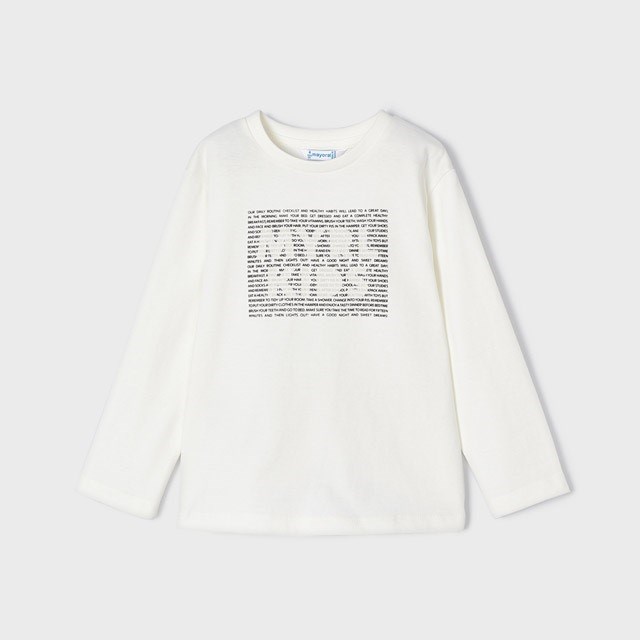 Mayoral Kışlık Erkek Basic Uzun Kol T-shirt Beyaz