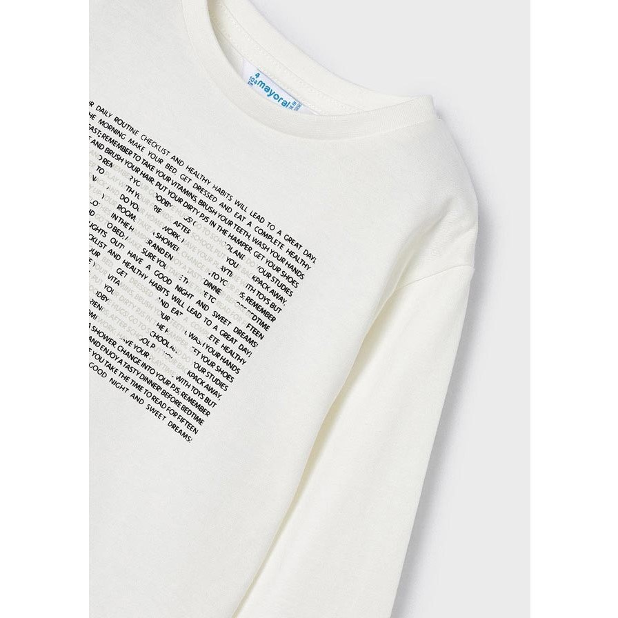 Mayoral Kışlık Erkek Basic Uzun Kol T-shirt Beyaz