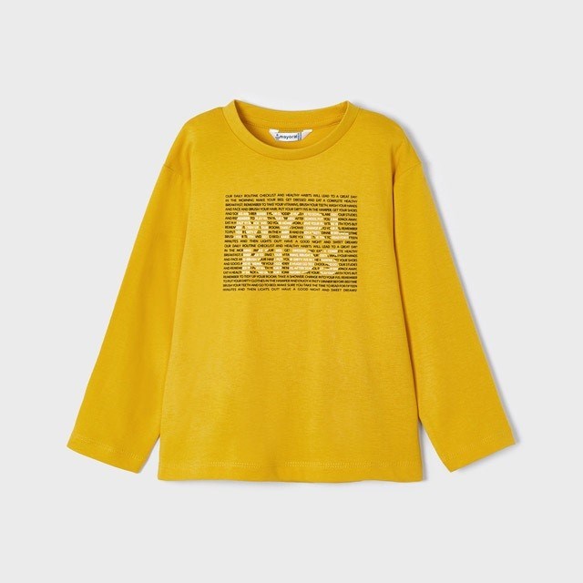 Mayoral Kışlık Erkek Basic Uzun Kol T-shirt Sarı